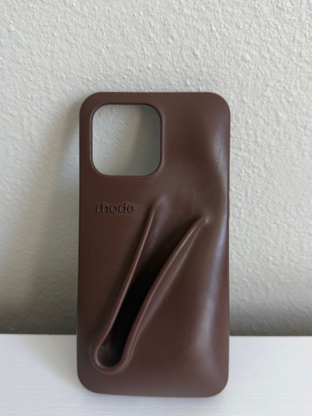 RHODE Brown Silicone iPhone Case with Integrated Grip